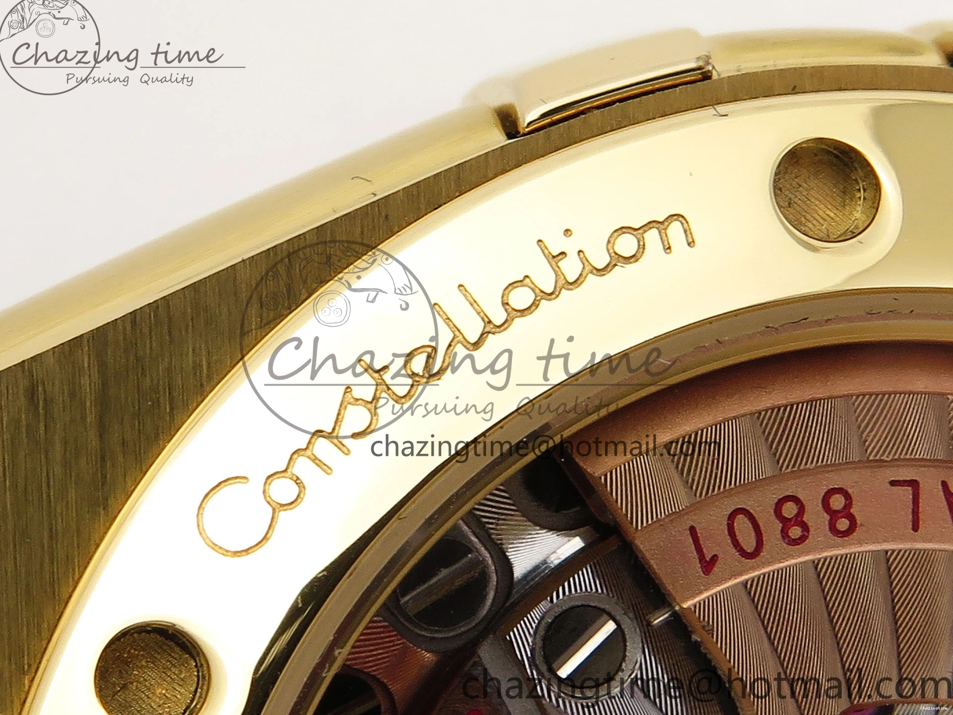 0303 Constellation 39mm YG ASWF 1:1 Best Edition White Dial on YG Bracelet A Casual 7780